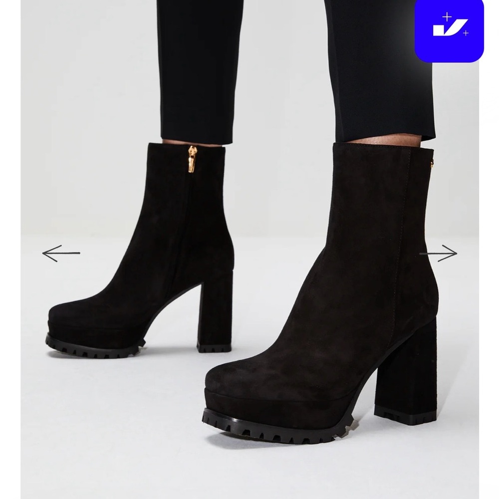 Gianvito Rossi Black Platform Heeled Boots - Picture 3 of 4